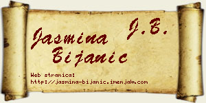 Jasmina Bijanić vizit kartica